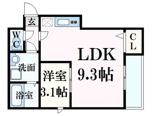 江波駅 徒歩5分 1階の物件間取画像